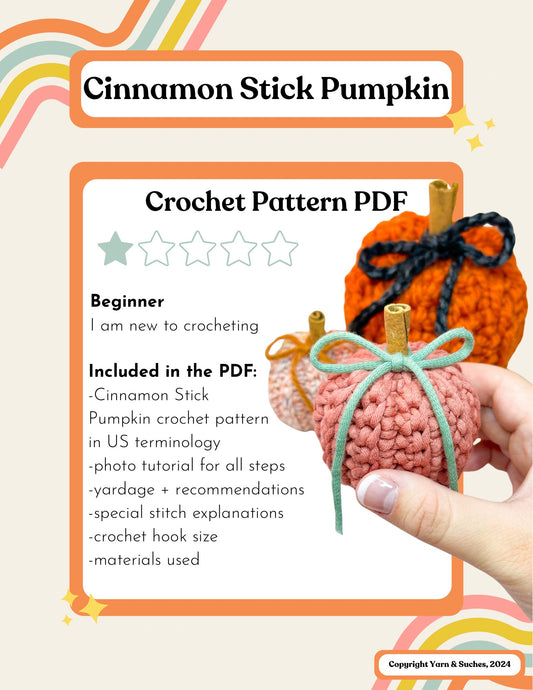 Cinnamon Stick Crochet Pattern PDF