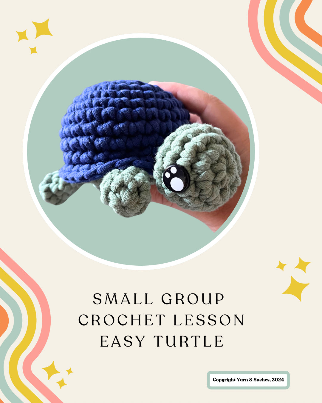 Small Group Crochet Lesson Turtle